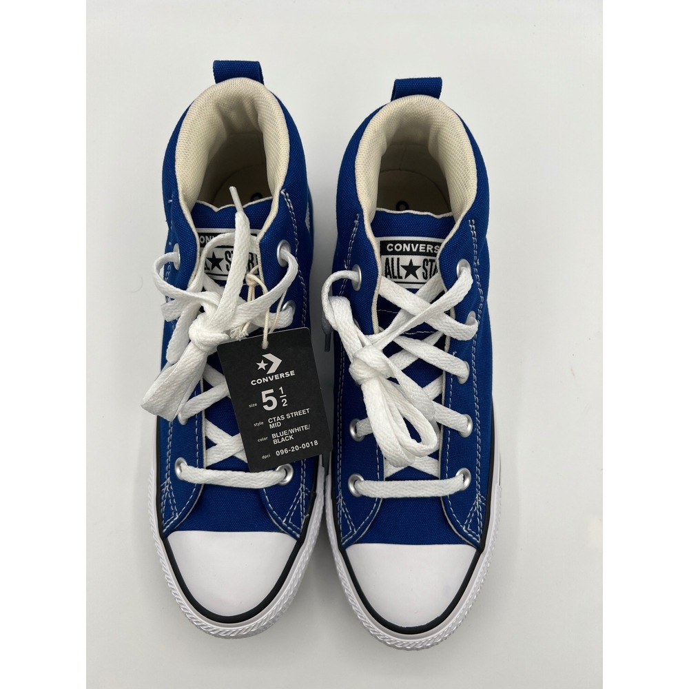 Converse Chuck Taylor All Star Street Mid Blue White Black A17065F Womens 7.5